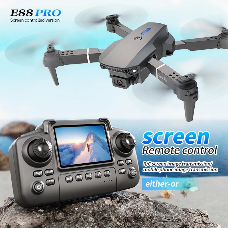 Rc Helicopter Case - Профессиональный дрон E88 PRO с экраном,